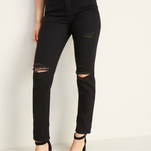 Old Navy High Rise Power Slim Straight Jeans